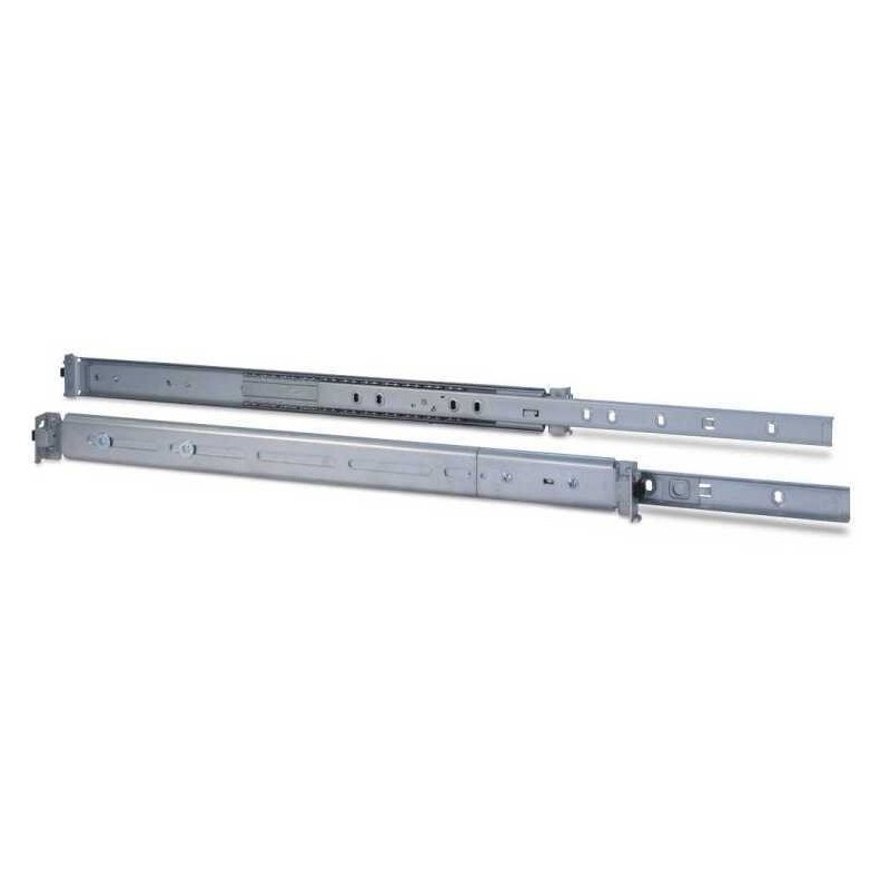 Inter-Tech Telescopic rail Kit til rack med spor Grå
